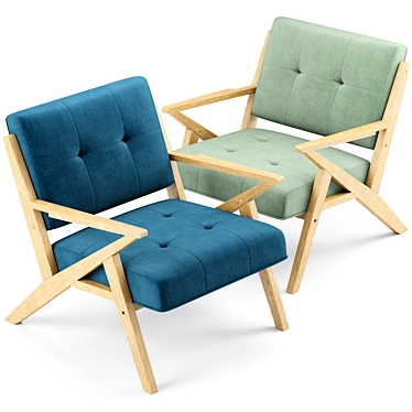 Modern Rocket Lounge Chair: Stylish, Comfy & Multifunctional 3D model image 1 