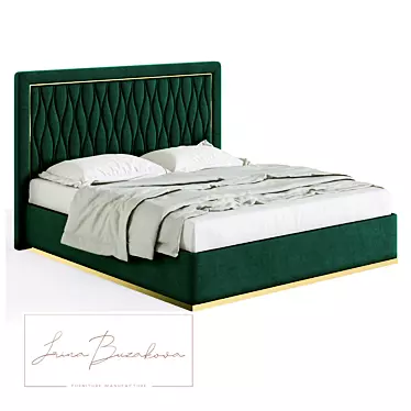 Elegant Danielle Bed by Irina Buzakova 3D model image 1 