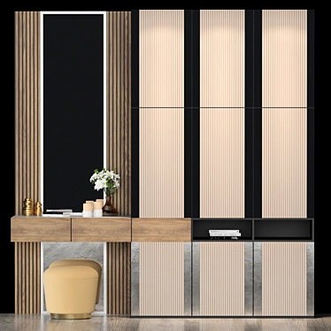 Elegant Hall Furniture Set 3D model image 1 