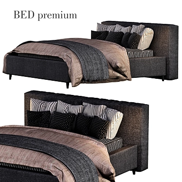 Luxury Slumber: Exquisite Bed 3D model image 1 