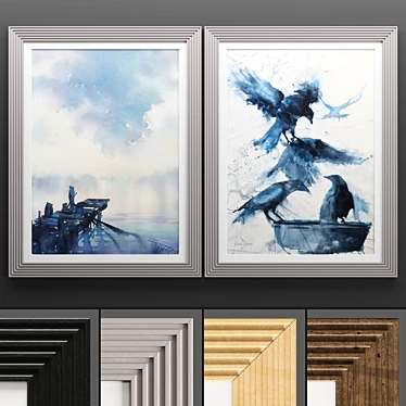 Modern Art Frame Collection 3D model image 1 