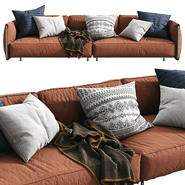 Flexform Sofa Edmond: Timeless Elegance 3D model image 1 