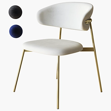 Sleek Oleandro Chair by Calligaris 3D model image 1 