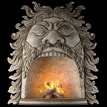 Eternal Flames: Poseidon Fireplace 3D model image 1 