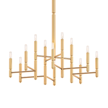 Elegant Barrett 15-Light Chandelier 3D model image 1 