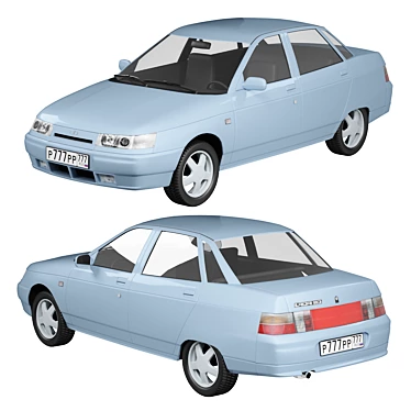 LADA 2110: Perfect for Exterior Scenes 3D model image 1 