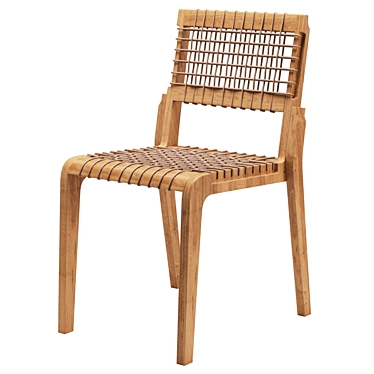 Unopiu Synthesis Teak Chair 3D model image 1 