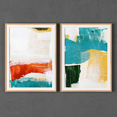 2-Piece Framed Texture Collection 3D model image 1 