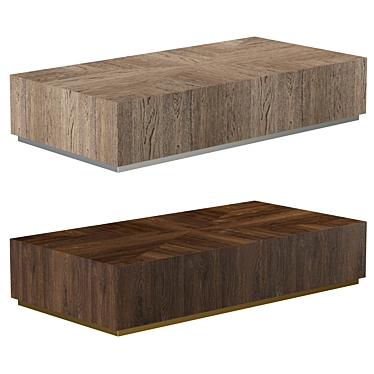 Sleek RH Modern Machinto Coffee Table 3D model image 1 