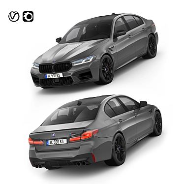 2021 BMW M5: High-Quality, Realistic 3D Model 3D model image 1 