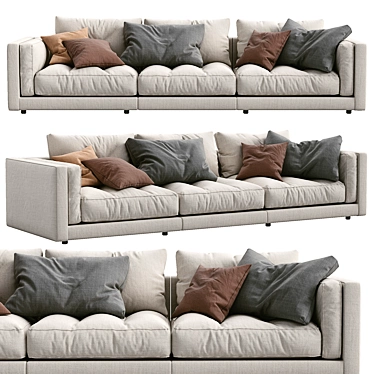 Modern Flexform Sofa Lucien: Stylish Comfort for Your Living Space 3D model image 1 