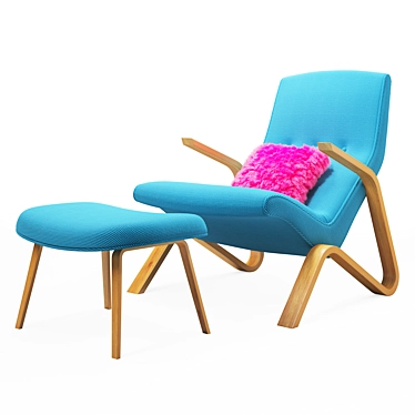 Sleek Saarinen Grasshopper Chair 3D model image 1 