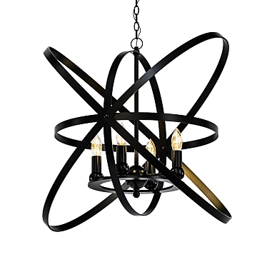 Geometric 4-Light Chandelier 3D model image 1 
