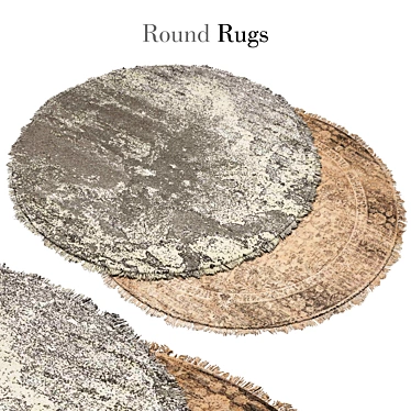 Modern Round Rug 14 3D model image 1 