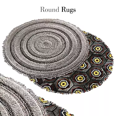 Russian Round Rug: 138 736 Polys 3D model image 1 