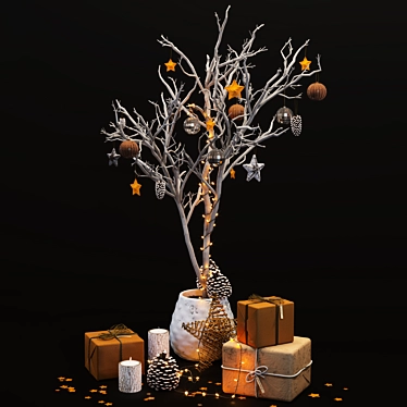 Festive Holiday Decor Set 3D model image 1 