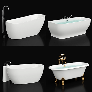 Luxury Bath Set by BelBagno 3D model image 1 