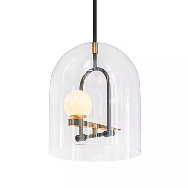 Unique Bird Cage Pendant Light 3D model image 1 