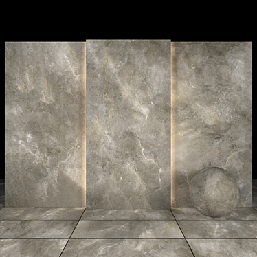 Elegant Palladium Gray Stone 3D model image 1 