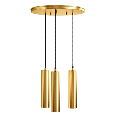 Hamilton Conte Turia 6013: Elegant Brass Ceiling Lamp 3D model image 1 