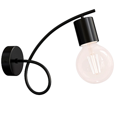 Sleek Alfa Tango Black Luminaire 3D model image 1 