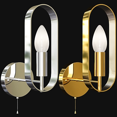 Eurosvet Maglia 60077/1 - Elegant Gold and Chrome Wall Sconce 3D model image 1 