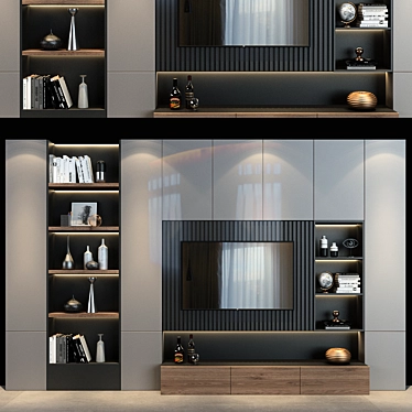 Elegant Storage Solution: Cabinet Furniture 096 3D model image 1 