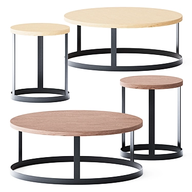 Minimalist Italian Design: Zero Coffee Tables 3D model image 1 