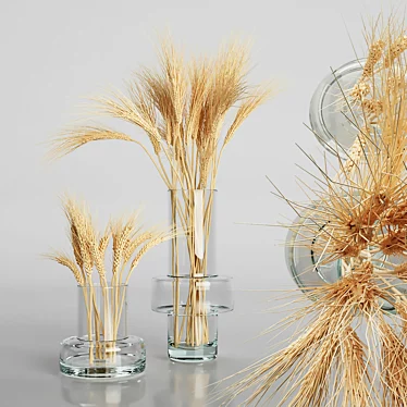 Golden Harvest Wheat Bouquets 3D model image 1 