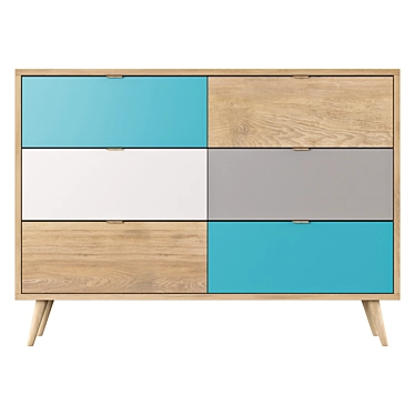 TERRE DE NUIT Chest of Drawers | Modern 120x87cm Design 3D model image 1 