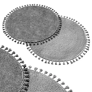 Geometric Round Carpet 15 3D model image 1 
