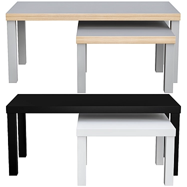 Lack Ikea - Modern Two-piece Table Set 3D model image 1 