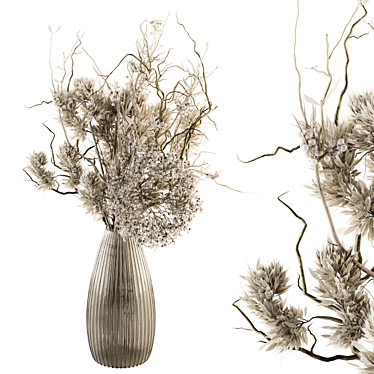 Elegant Branch in Vase 35 3D model image 1 