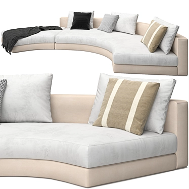 Premium Designer Daniels Sofa Set 3D model image 1 