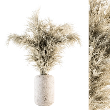 Ethereal Pampas Dry Bouquet 3D model image 1 