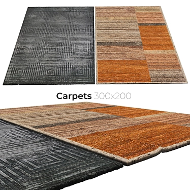 Stylish Interior Carpets 3D model image 1 