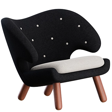 Finn Juhl Pelican Chair: Stylish Comfort 3D model image 1 