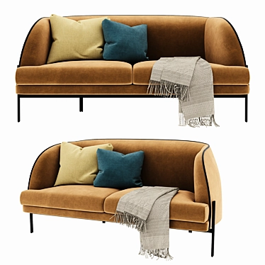 Elegance Double Sofa 3D model image 1 