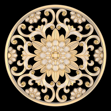 Elegant Wall Rosettes for Chic Decor 3D model image 1 