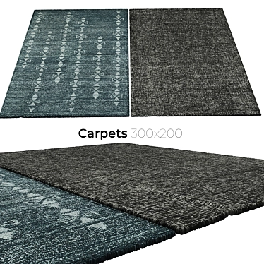 Stylish Interior Carpets 3D model image 1 