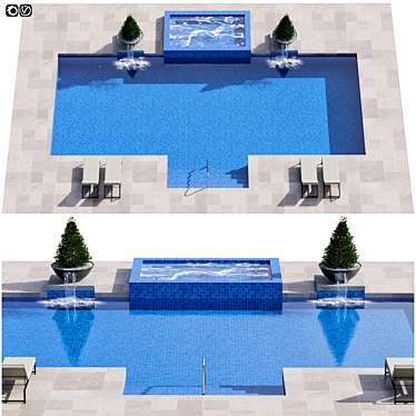 Quality 3D Pool Model 3D model image 1 