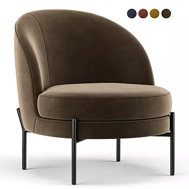 Elegant Eef Armchair 3D model image 1 