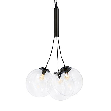 Mandalay Black Metal Pendant 3D model image 1 