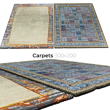 Stylish Interior Carpets 3D model image 1 