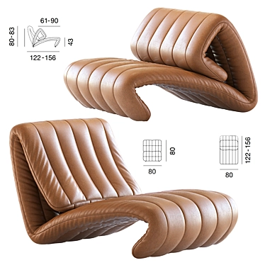 Modern Armchair Ds 266 | Sleek Design by Stefan Heiliger 3D model image 1 