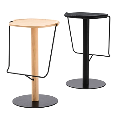 UNCINO STOOL: Sleek and Stylish Seating Solution 3D model image 1 