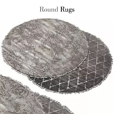 Round Rugs: Versatile Home Decor 3D model image 1 