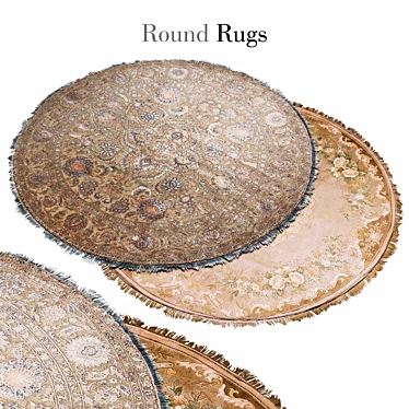 Cozy Circles: Round Rugs 014 3D model image 1 