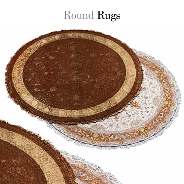 Modern Round Rugs: Chic and Versatile 3D model image 1 
