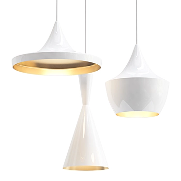 Minimalist White Pendant Light 3D model image 1 